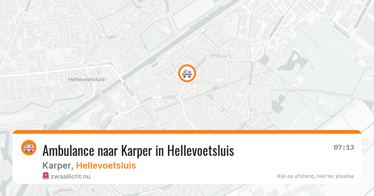 Ambulance naar Karper in Hellevoetsluis — 27 jul 2026