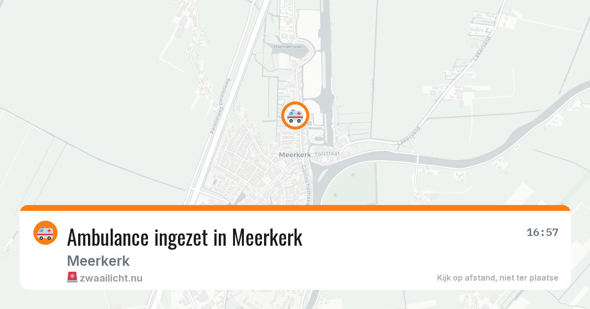 Ambulance ingezet in Meerkerk — 12 jul 2026