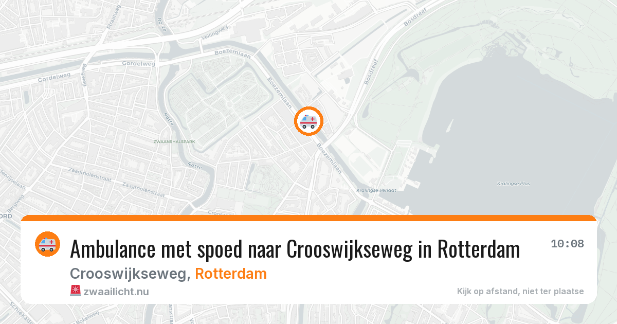 Ambulance met spoed naar Crooswijkseweg in Rotterdam — 23 mrt 2026