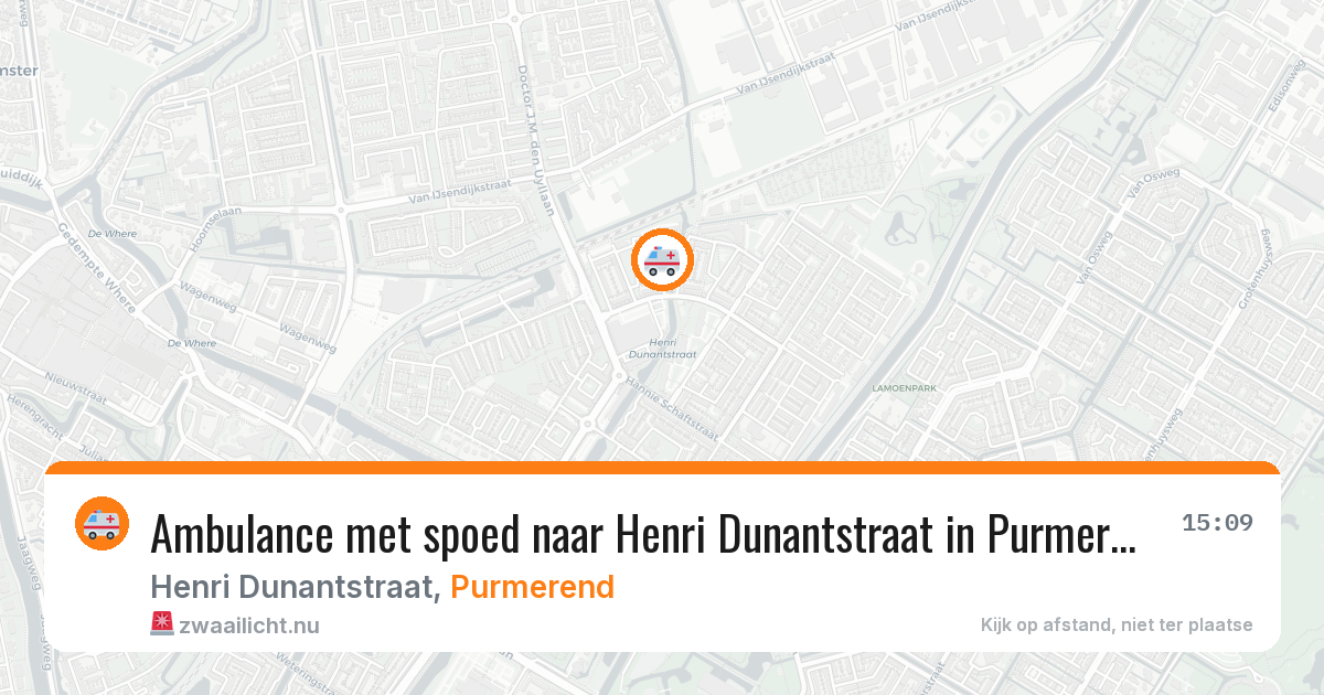 Ambulance met spoed naar Henri Dunantstraat in Purmerend — 24 jul 2026