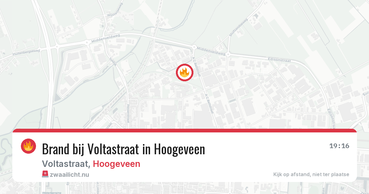 Brand bij Voltastraat in Hoogeveen — 4 jun 2026