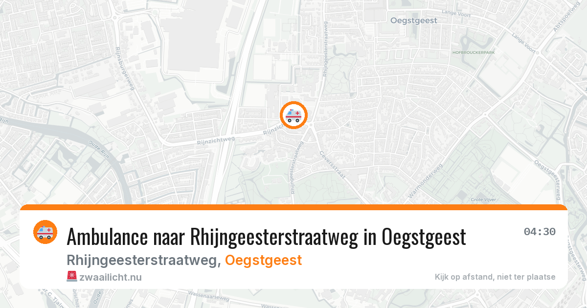 Ambulance naar Rhijngeesterstraatweg in Oegstgeest — 21 jul 2026