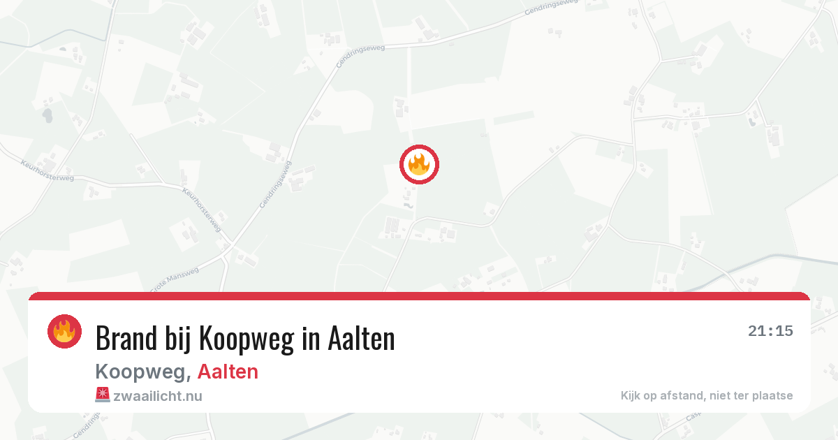 Brand bij Koopweg in Aalten — 16 jul 2026
