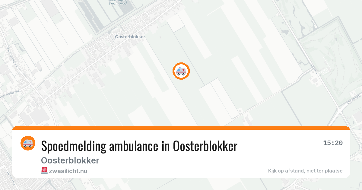 Spoedmelding ambulance in Oosterblokker — 7 mei 2026