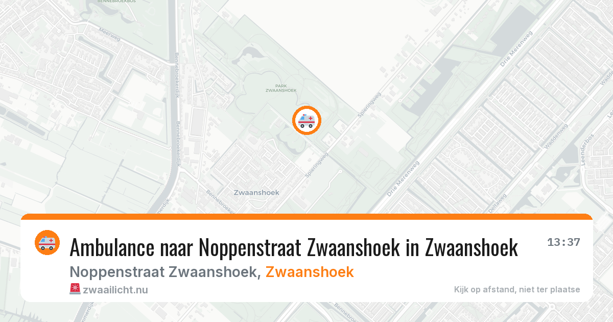 Ambulance naar Noppenstraat Zwaanshoek in Zwaanshoek — 23 jul 2026