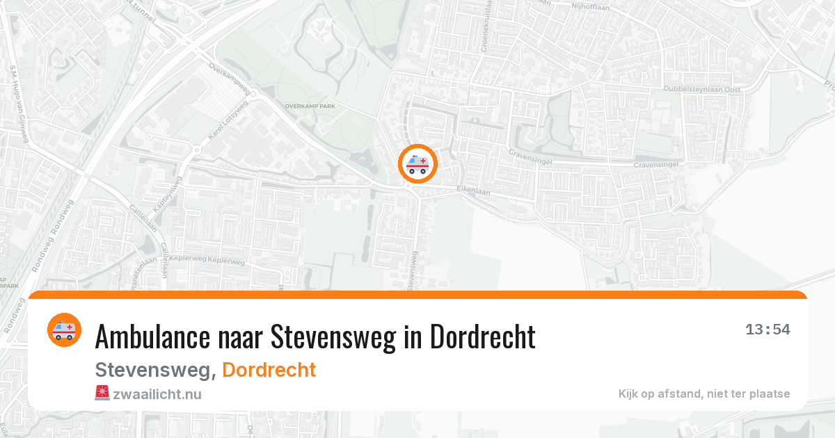 Ambulance naar Stevensweg in Dordrecht — 16 jul 2026