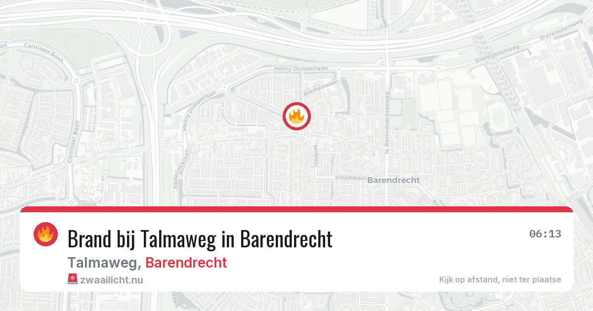 Brand bij Talmaweg in Barendrecht — 18 jul 2026
