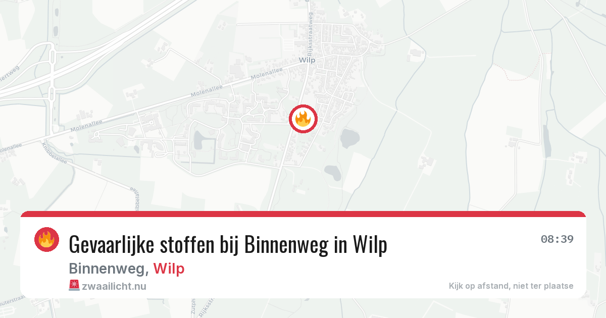 Gevaarlijke stoffen bij Binnenweg in Wilp — 13 mei 2026