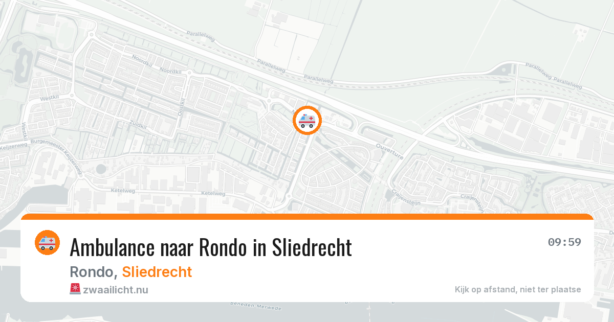 Ambulance naar Rondo in Sliedrecht — 7 mei 2026