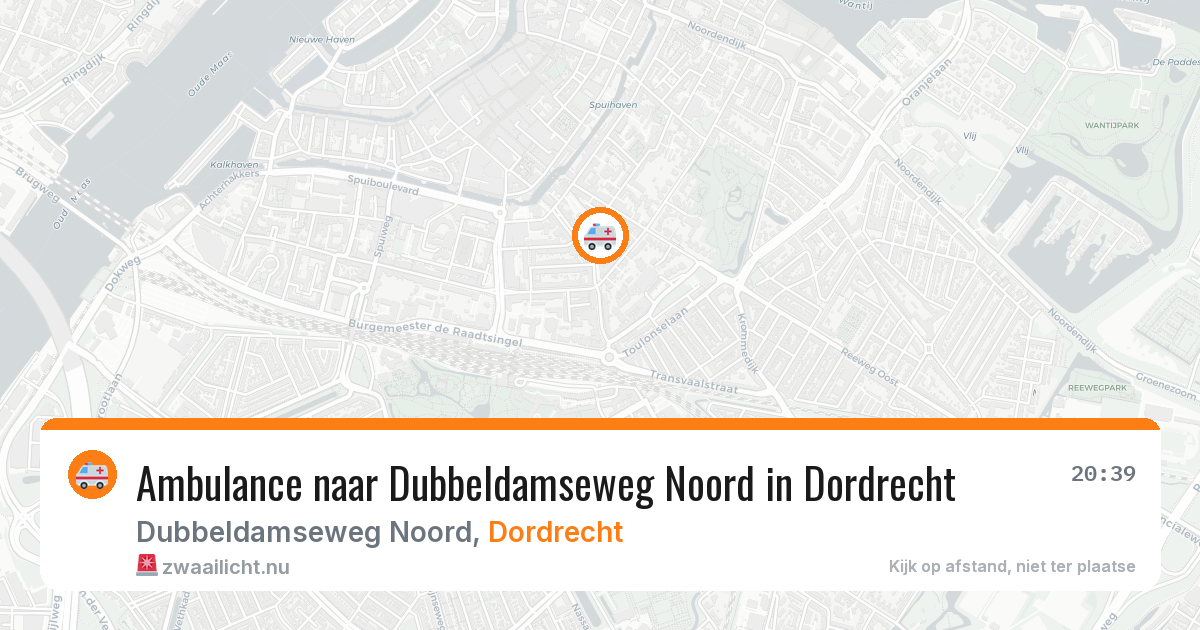 Ambulance naar Dubbeldamseweg Noord in Dordrecht — 20 mrt 2026