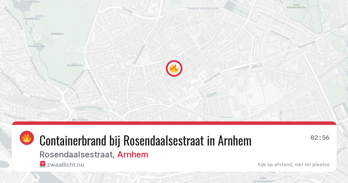 Containerbrand bij Rosendaalsestraat in Arnhem — 7 jun 2026