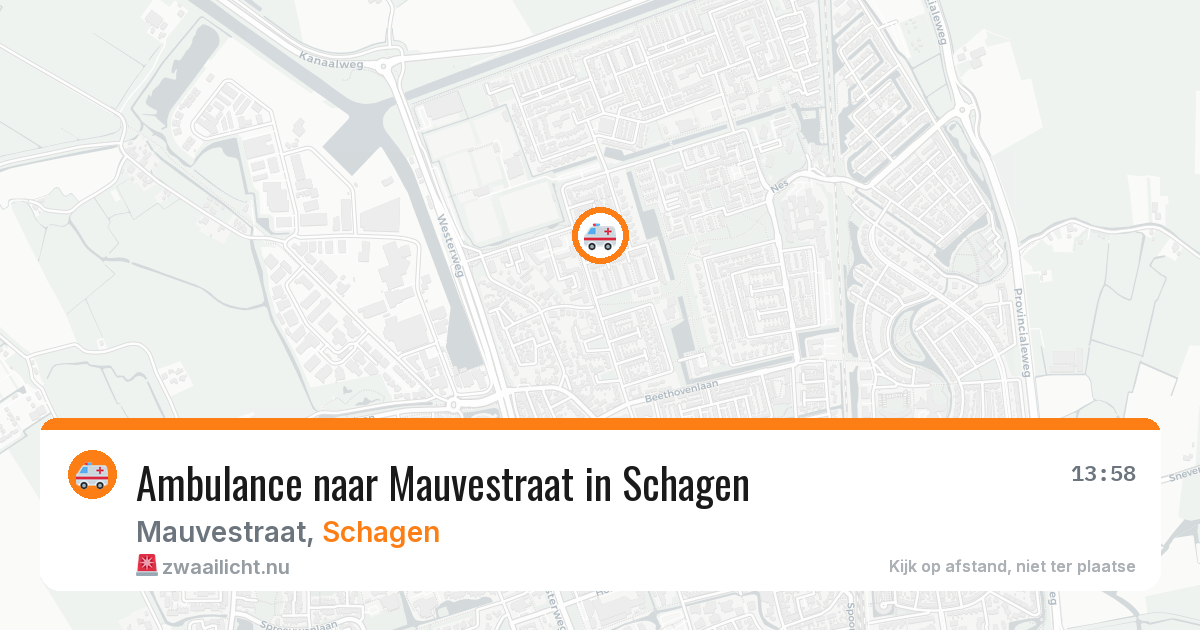Ambulance naar Mauvestraat in Schagen — 24 mrt 2026