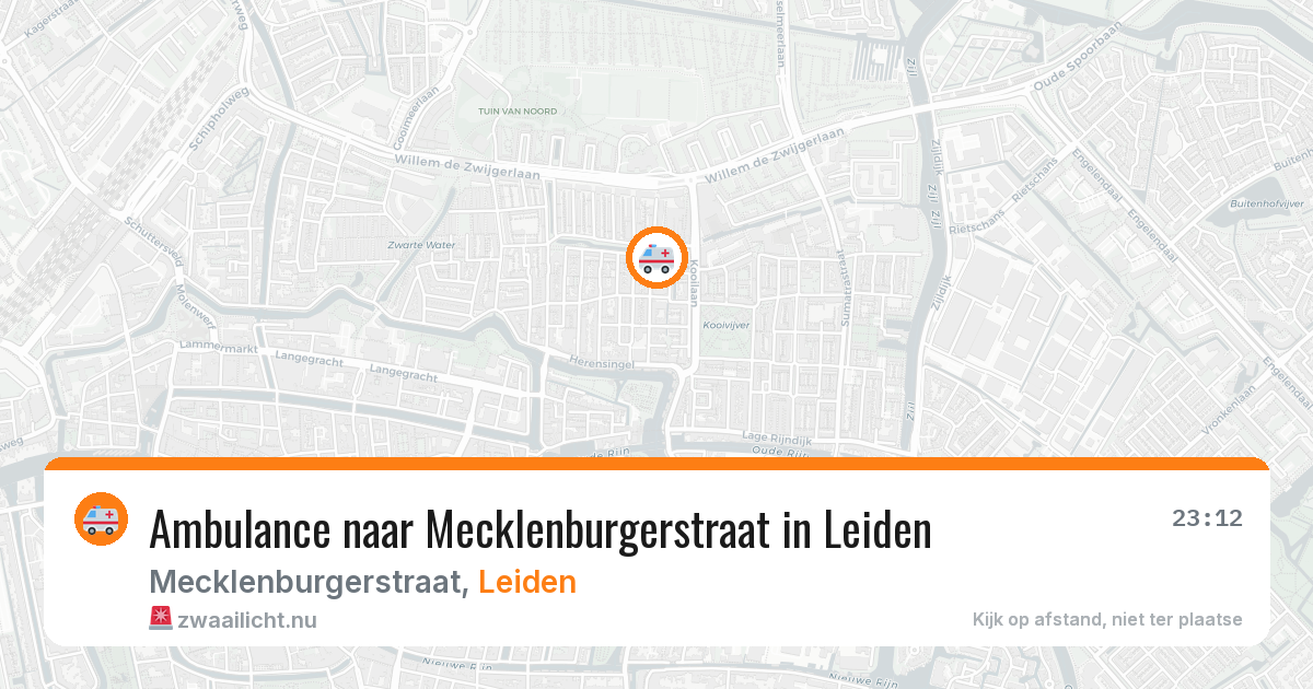 Ambulance naar Mecklenburgerstraat in Leiden — 25 jul 2026