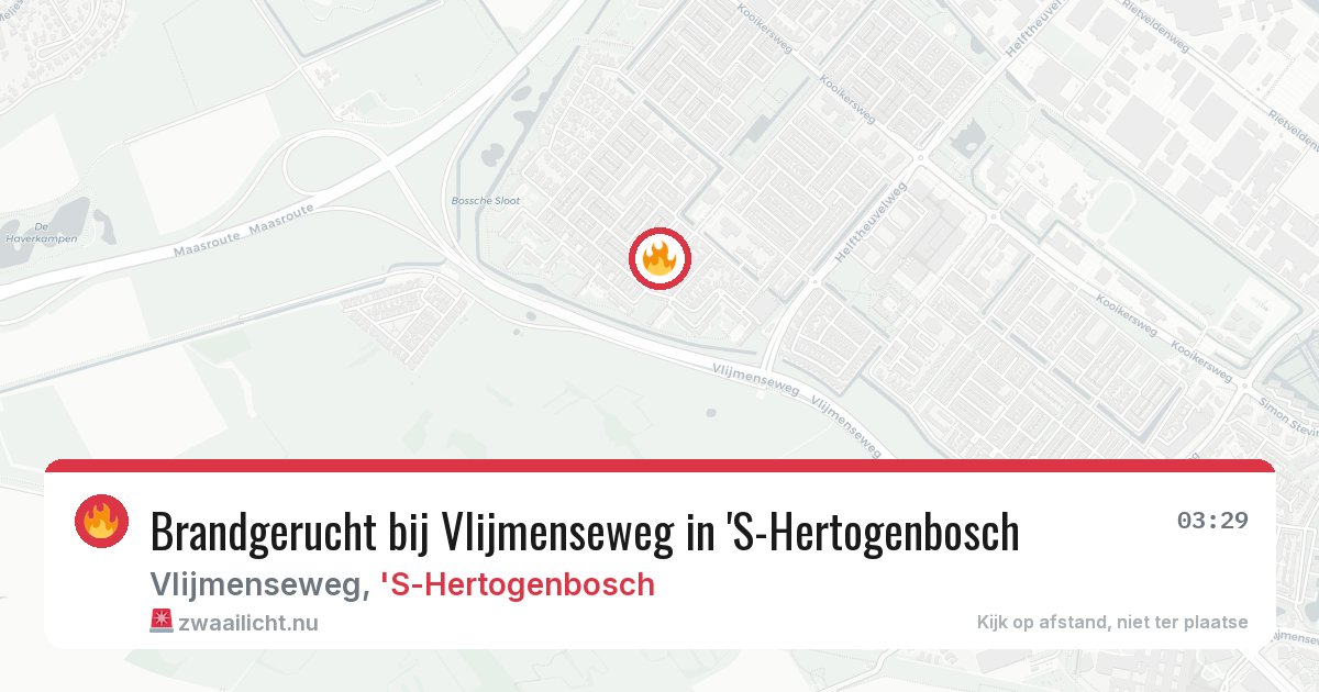 Brandgerucht bij Vlijmenseweg in 'S-Hertogenbosch — 7 mei 2026