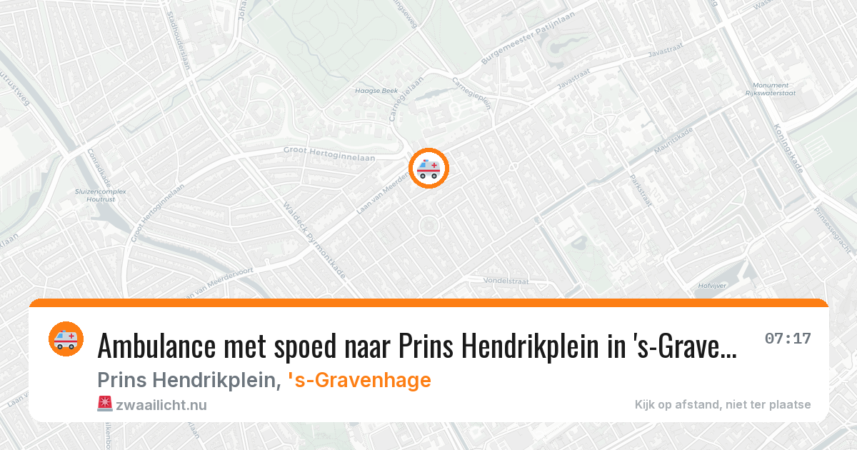 Ambulance met spoed naar Prins Hendrikplein in 's-Gravenhage — 27 jul 2026
