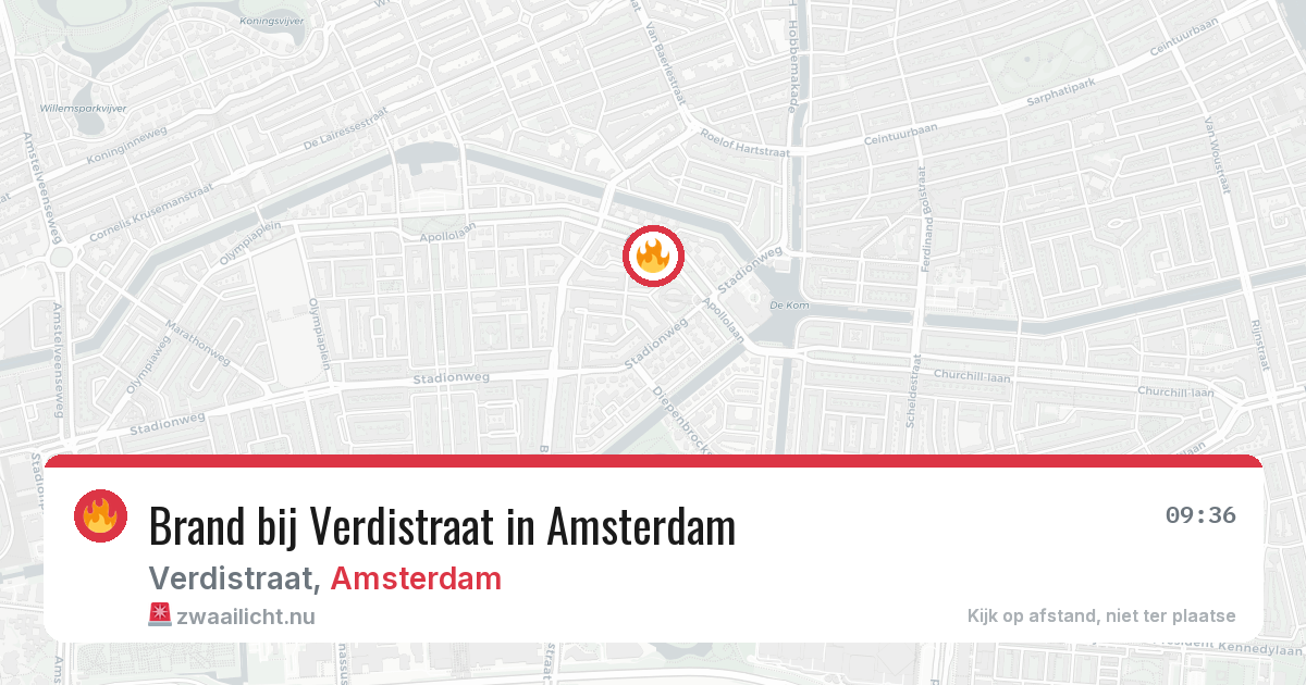 Brand bij Verdistraat in Amsterdam — 12 jul 2026
