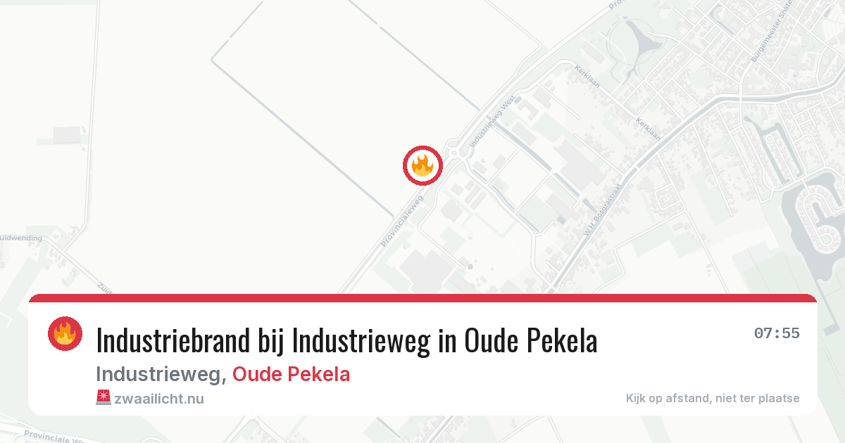 Industriebrand bij Industrieweg in Oude Pekela — 18 jan 2026