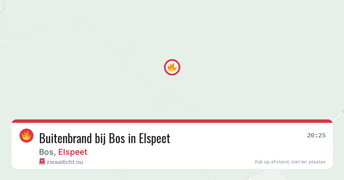 Buitenbrand bij Bos in Elspeet — 20 apr 2026