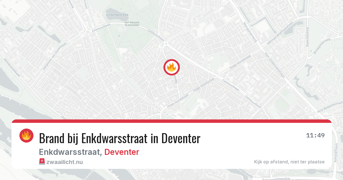 Brand bij Enkdwarsstraat in Deventer — 2 mrt 2026