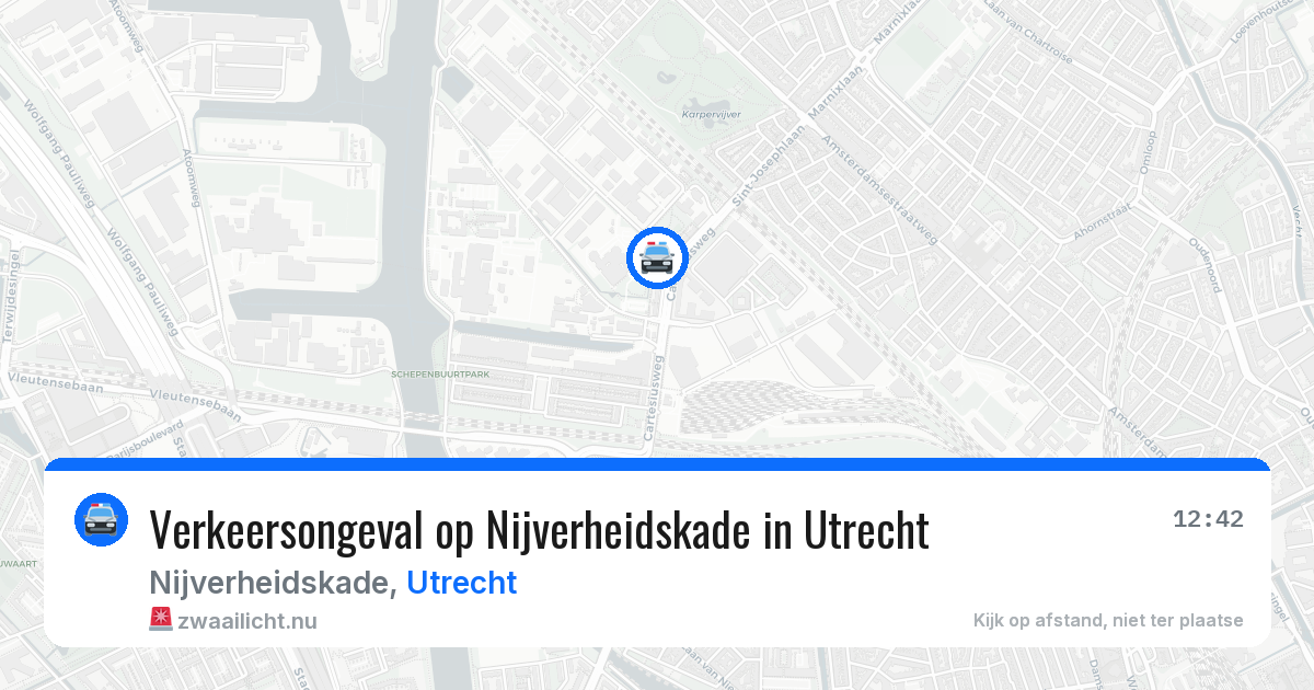 Verkeersongeval op Nijverheidskade in Utrecht — 24 jul 2026