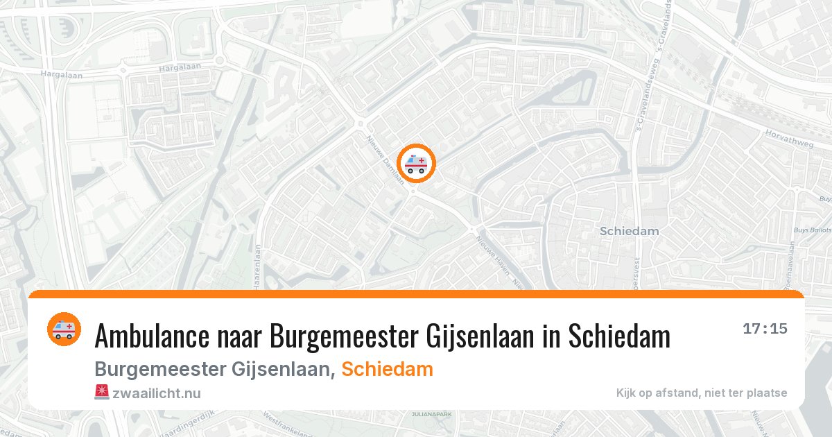 Ambulance naar Burgemeester Gijsenlaan in Schiedam — 7 mei 2026