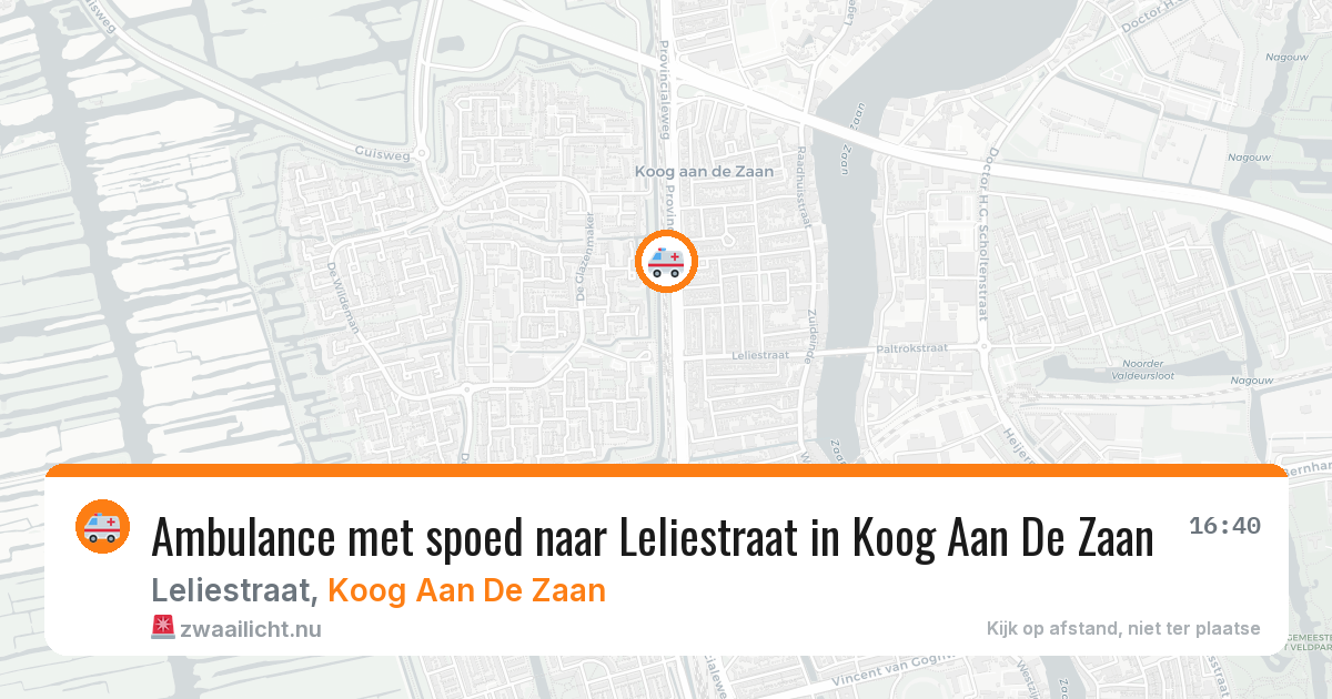 Ambulance met spoed naar Leliestraat in Koog Aan De Zaan — 11 jul 2026