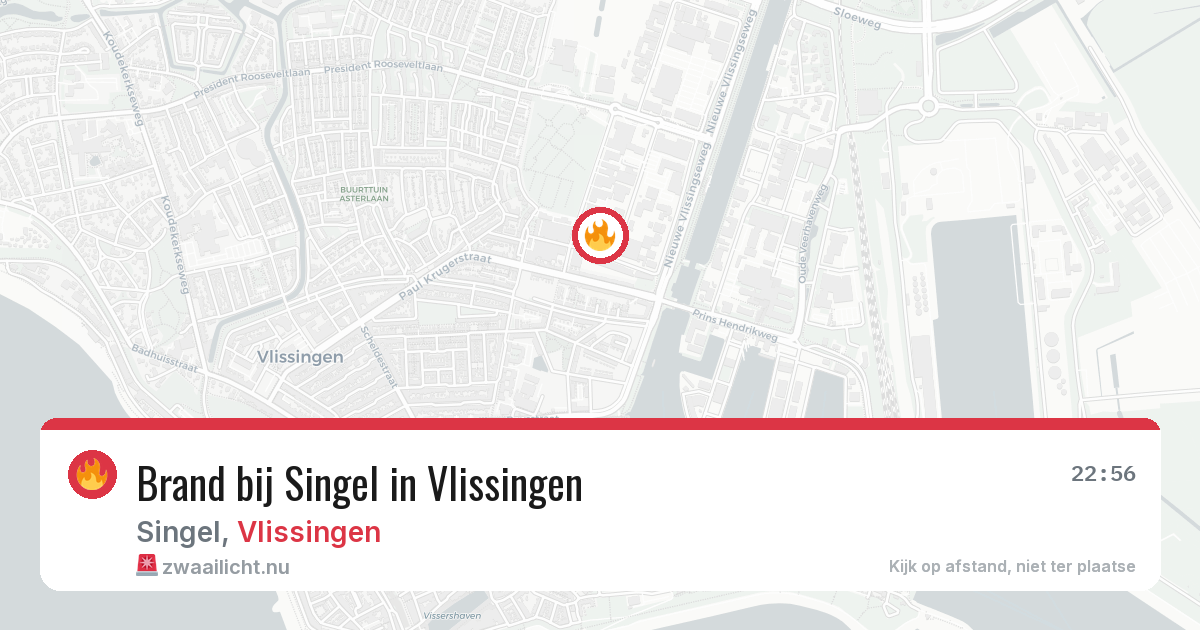 Brand bij Singel in Vlissingen — 28 mei 2026