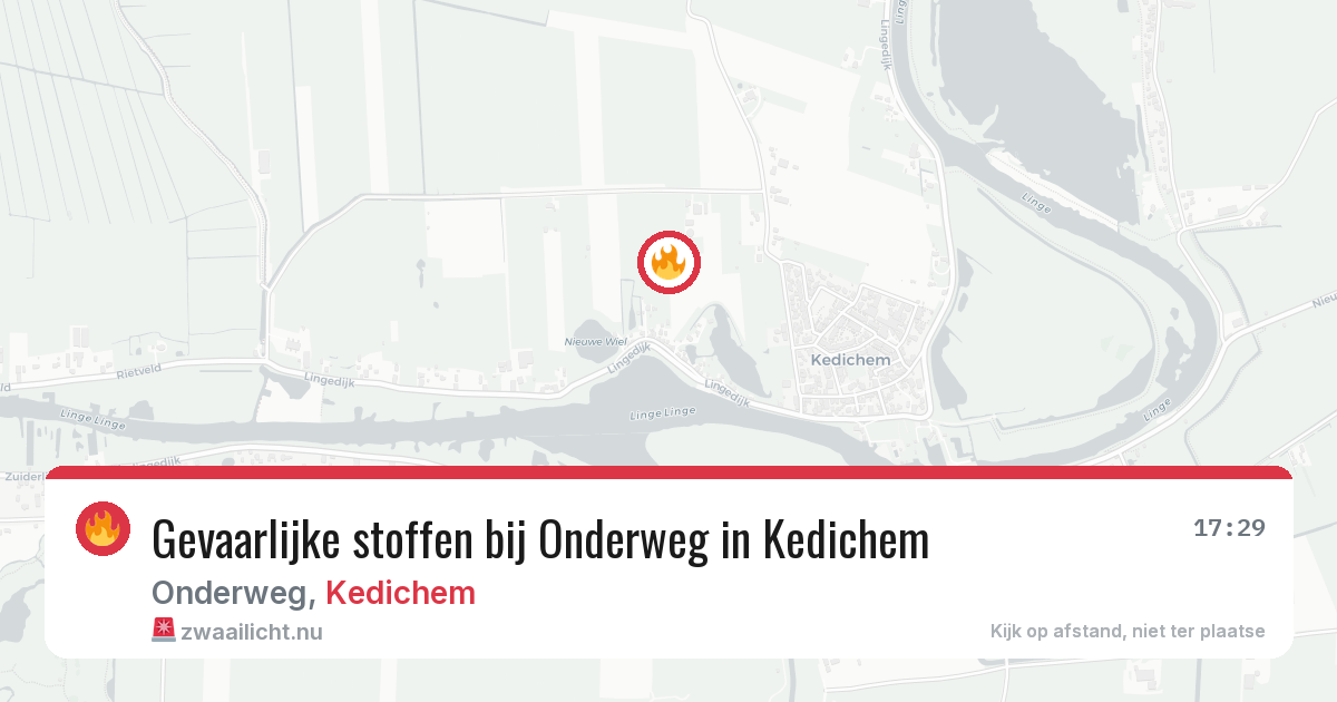 Gevaarlijke stoffen bij Onderweg in Kedichem — 31 mrt 2026