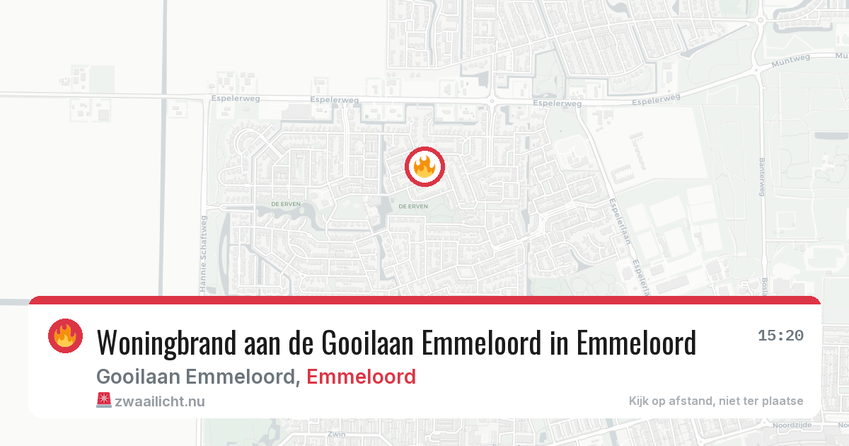Woningbrand aan de Gooilaan Emmeloord in Emmeloord — 13 mei 2026
