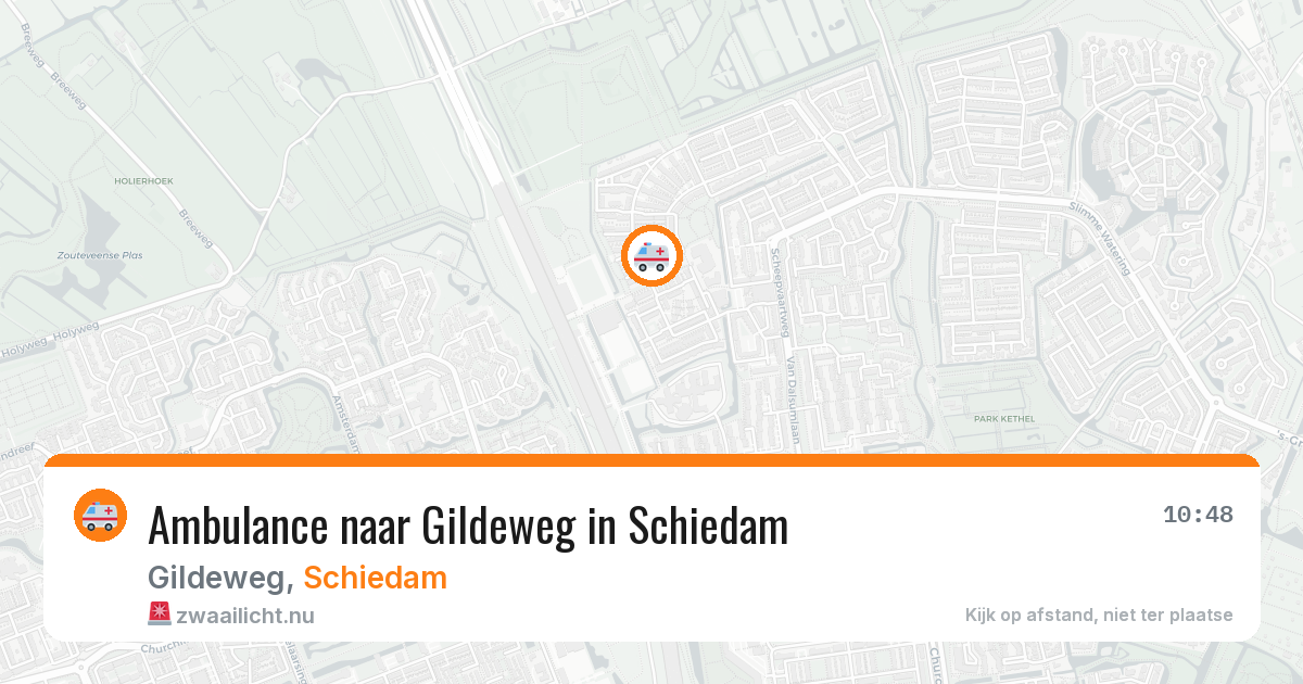 Ambulance naar Gildeweg in Schiedam — 19 jul 2026