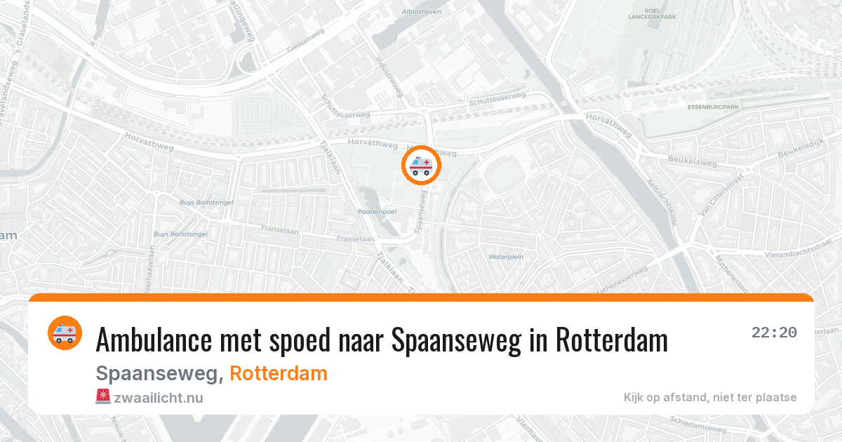 Ambulance met spoed naar Spaanseweg in Rotterdam — 24 jul 2026