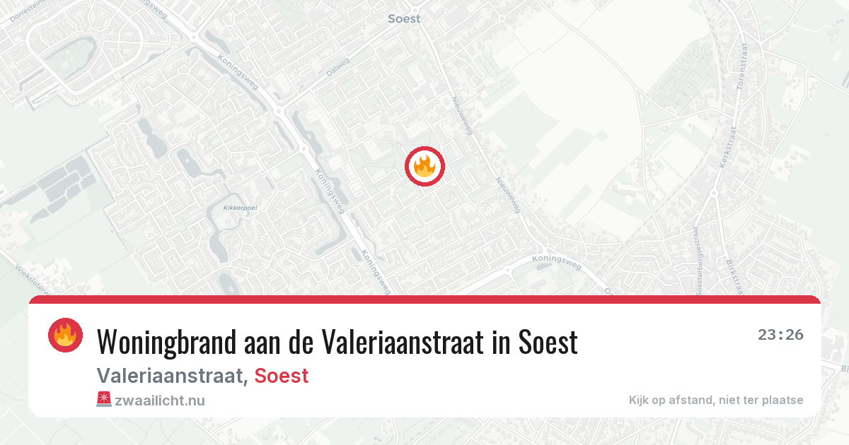 Woningbrand aan de Valeriaanstraat in Soest — 1 apr 2026