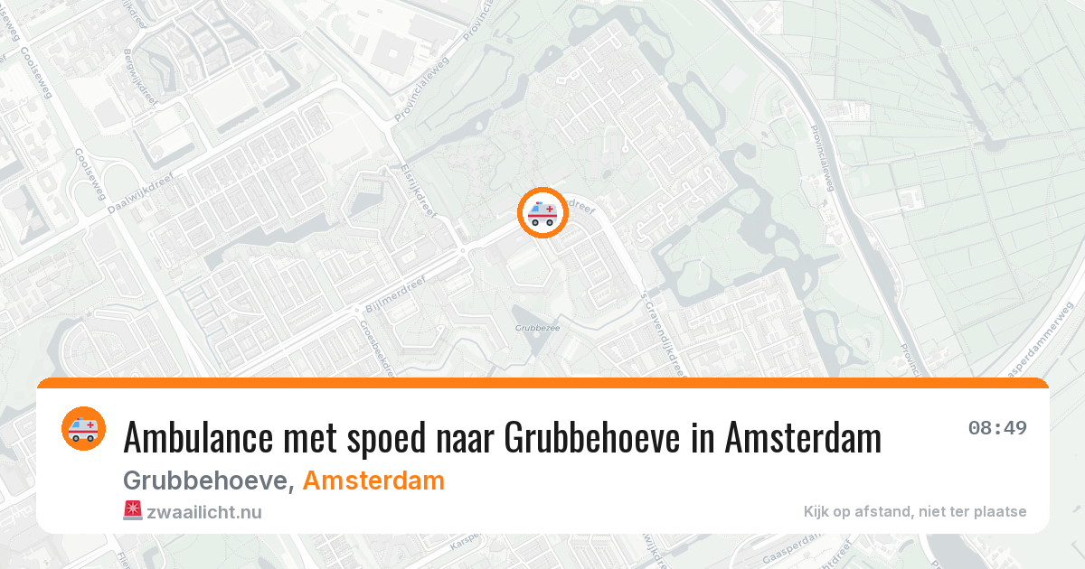 Ambulance met spoed naar Grubbehoeve in Amsterdam — 24 jul 2026