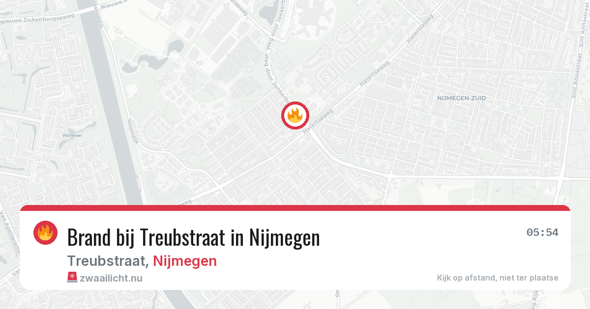 Brand bij Treubstraat in Nijmegen — 29 mei 2026