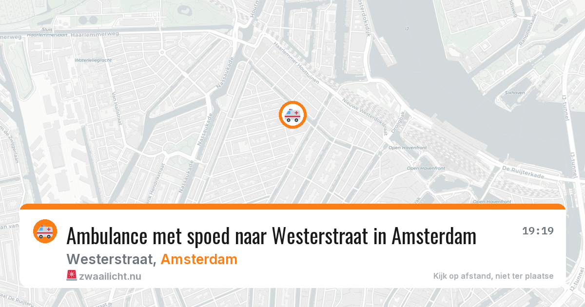 Ambulance met spoed naar Westerstraat in Amsterdam — 26 mei 2026