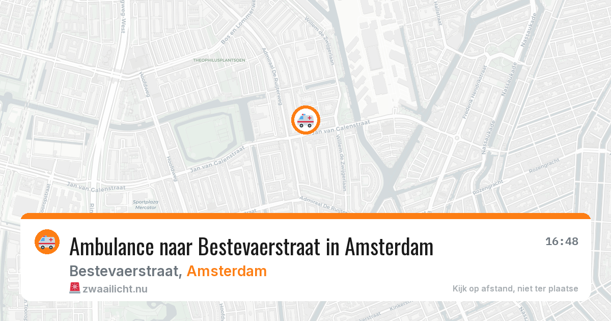 Ambulance naar Bestevaerstraat in Amsterdam — 18 jul 2026