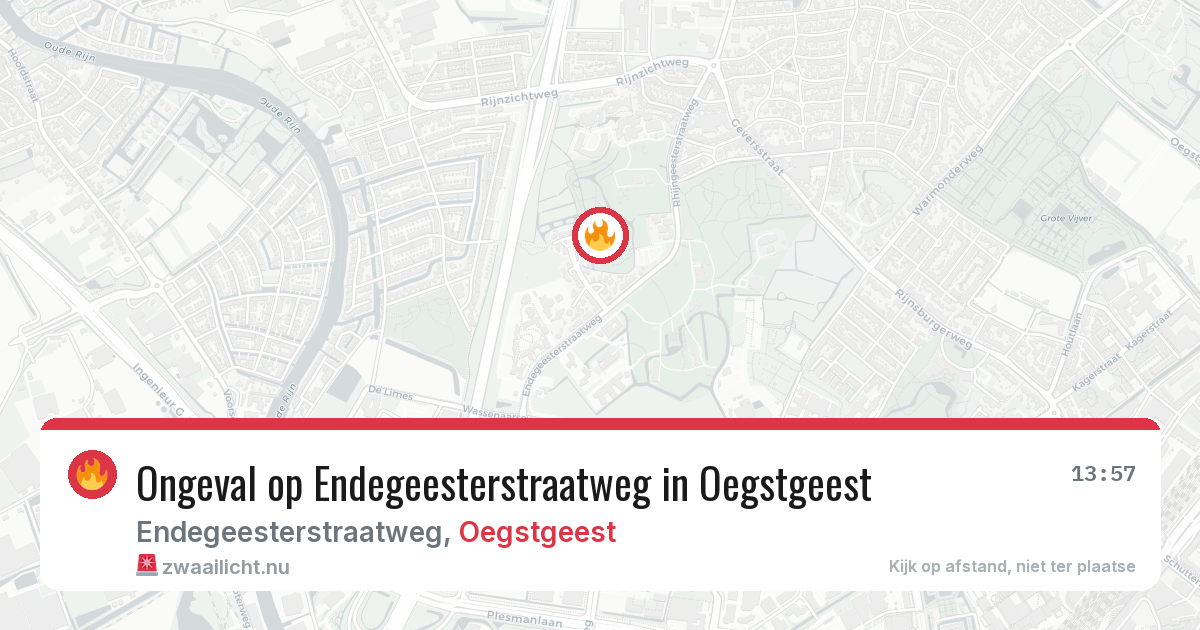 Ongeval op Endegeesterstraatweg in Oegstgeest — 19 feb 2026