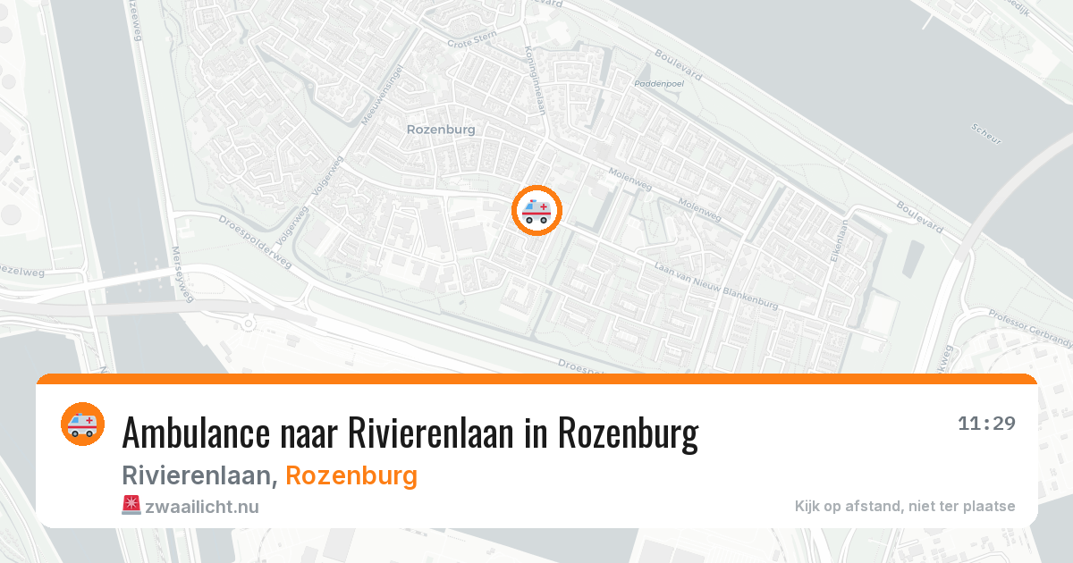Ambulance naar Rivierenlaan in Rozenburg — 11 jul 2026