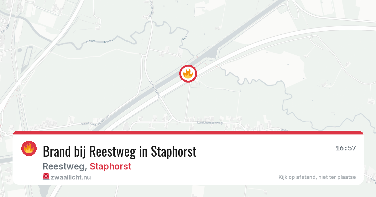 Brand bij Reestweg in Staphorst — 29 mei 2026