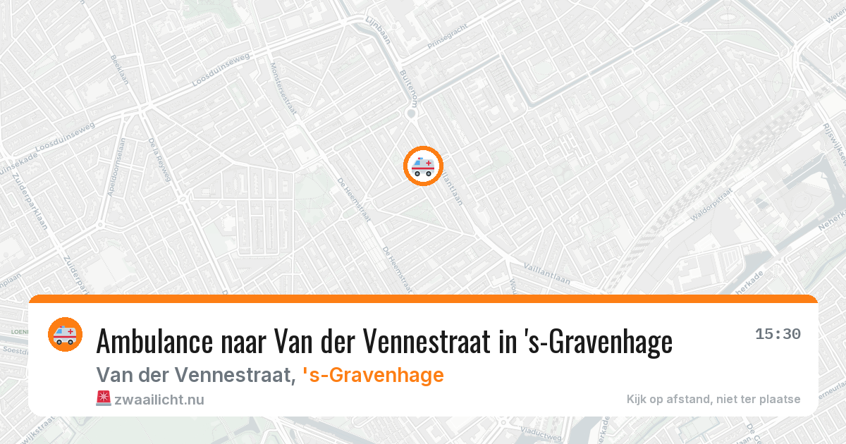 Ambulance naar Van der Vennestraat in 's-Gravenhage — 15 jul 2026