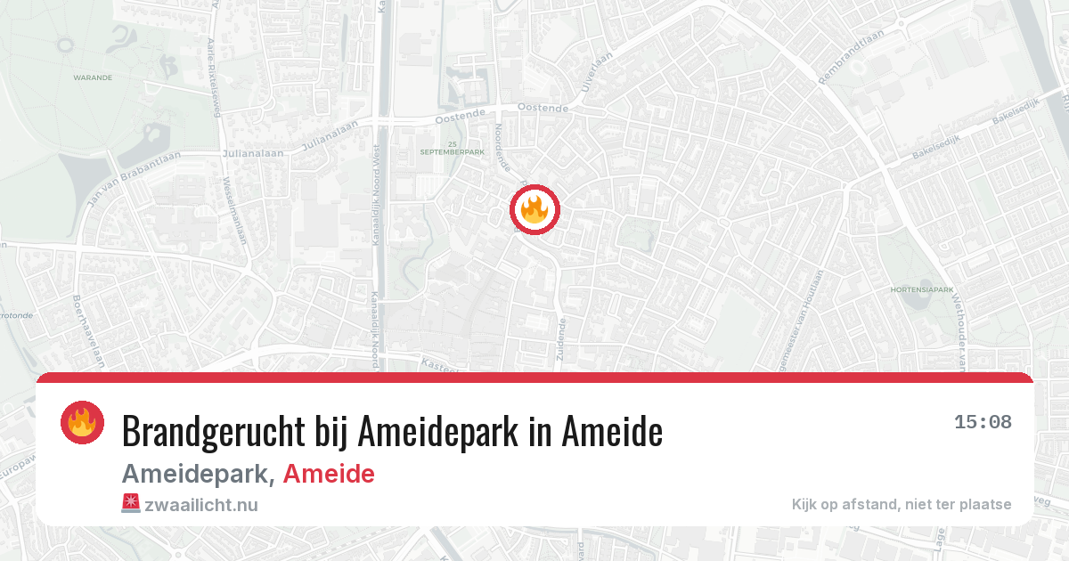 Brandgerucht bij Ameidepark in Ameide — 4 mei 2026
