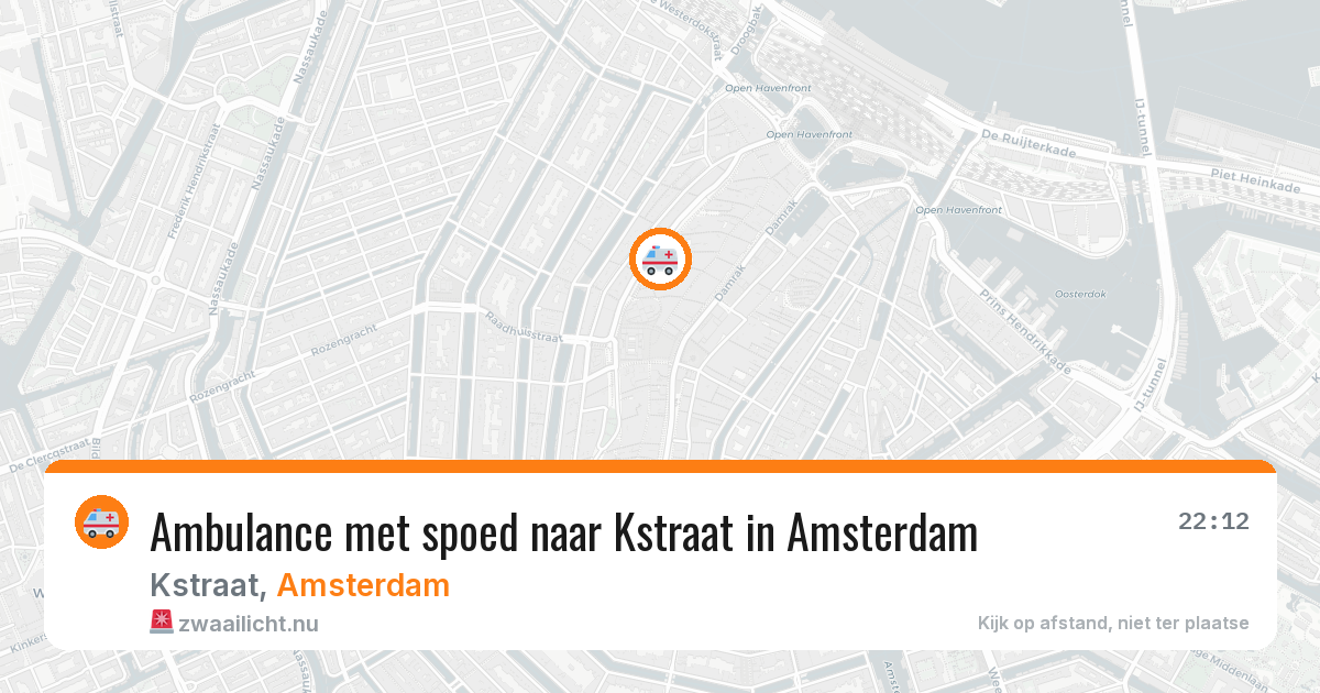 Ambulance met spoed naar Kstraat in Amsterdam — 4 mei 2026