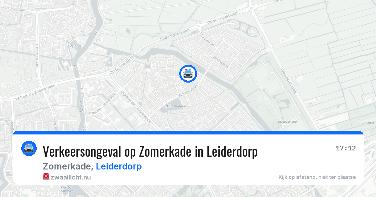 Verkeersongeval op Zomerkade in Leiderdorp — 18 mrt 2026
