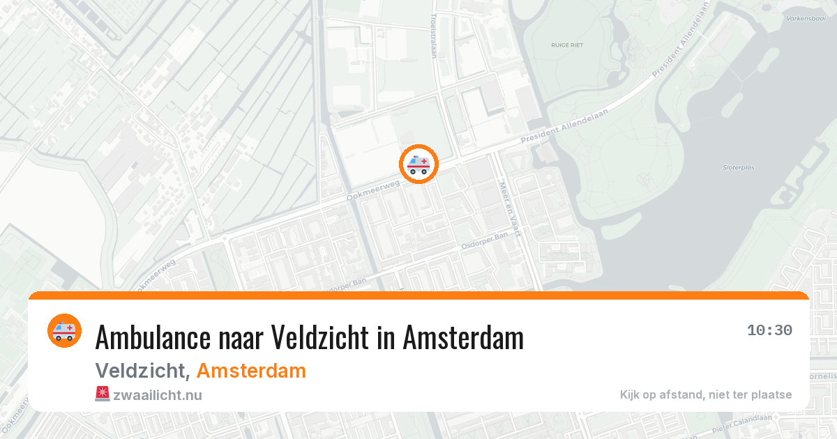 Ambulance naar Veldzicht in Amsterdam — 20 jul 2026