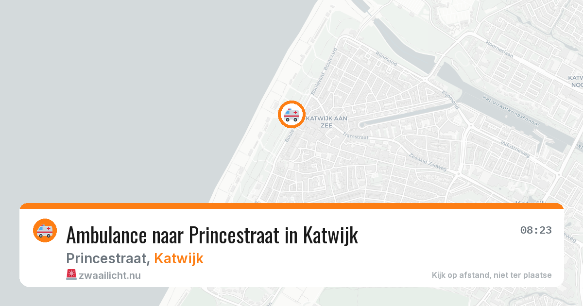 Ambulance naar Princestraat in Katwijk — 21 jul 2026