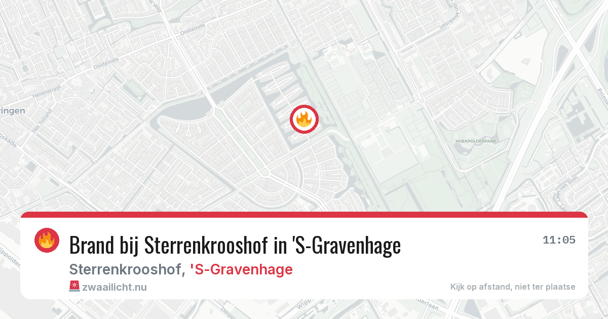 Brand bij Sterrenkrooshof in 'S-Gravenhage — 18 jul 2026