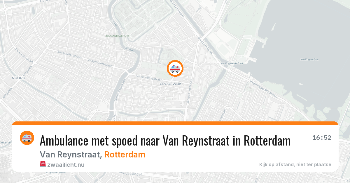 Ambulance met spoed naar Van Reynstraat in Rotterdam — 12 jul 2026