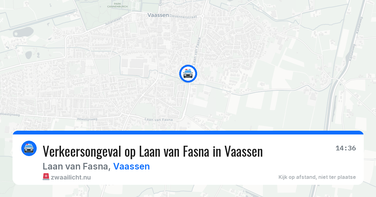 Verkeersongeval op Laan van Fasna in Vaassen — 24 mei 2026