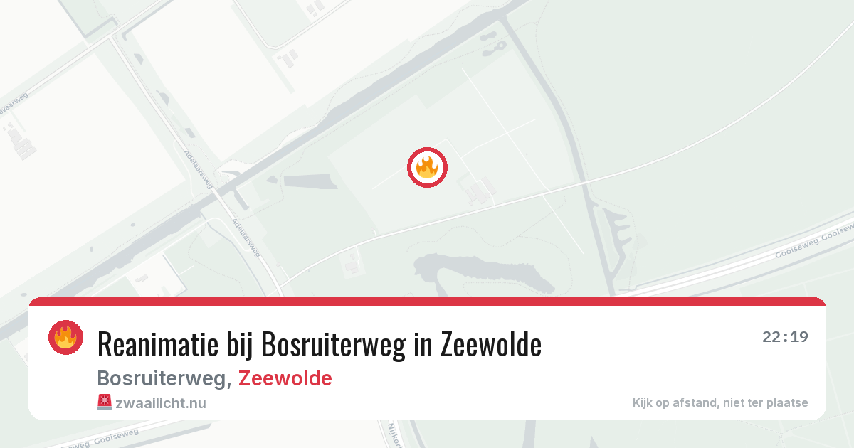 Reanimatie bij Bosruiterweg in Zeewolde — 6 jul 2026