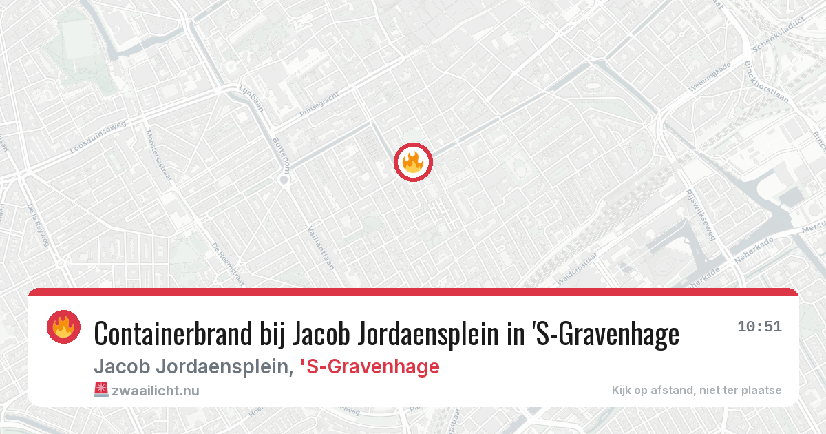 Containerbrand bij Jacob Jordaensplein in 'S-Gravenhage — 25 mei 2026